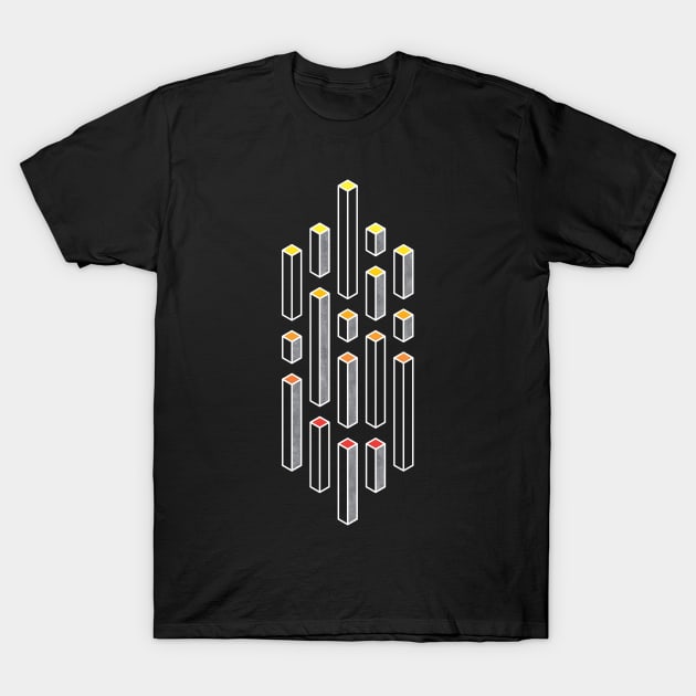 FIVE GEOMETRIC PILLARS T-Shirt by azified